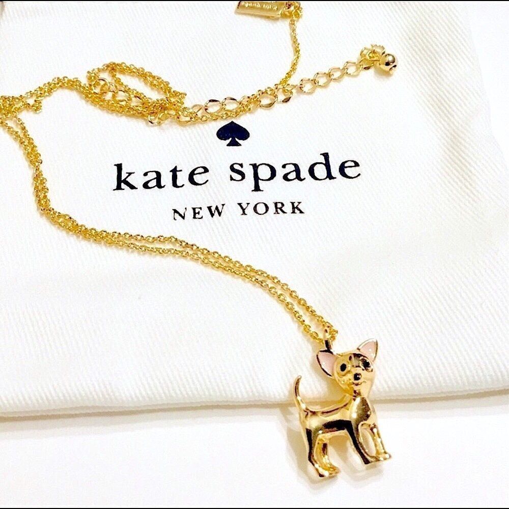 NEW KATE SPADE YO QUIERO TACO CHIHUAHUA NECKLACE